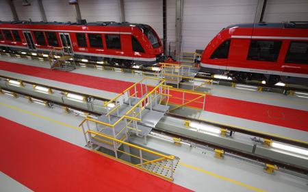 GFK-Konstruktion im Einsatz in den Werkstätten der DB
