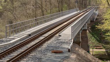 Schwentinebrücke mit GFK Brückeneindeckung