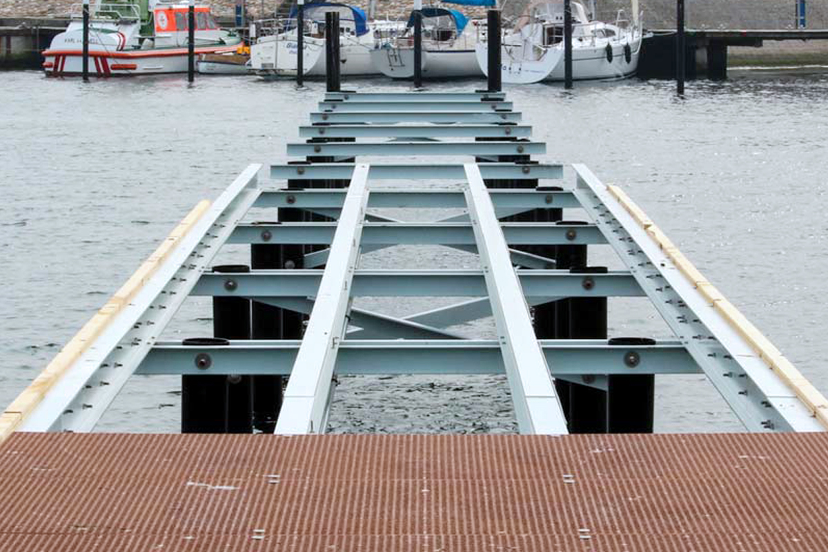 GRP substructure for walkways